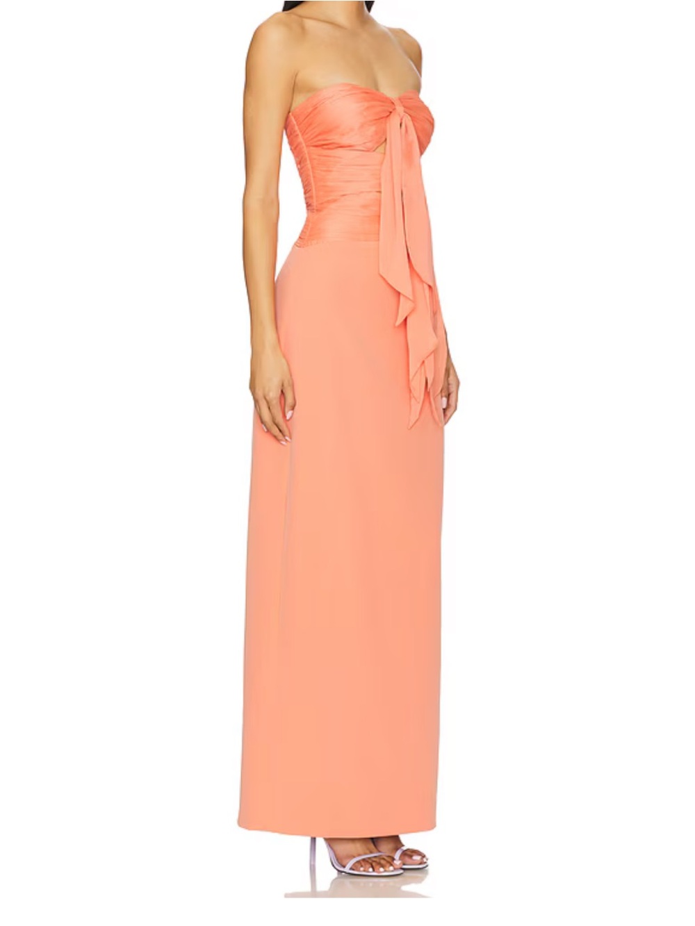 AMUR Size 6 Diana Revolve Cut-out Gown NWT in Peach Sky - Picture 2 of 8